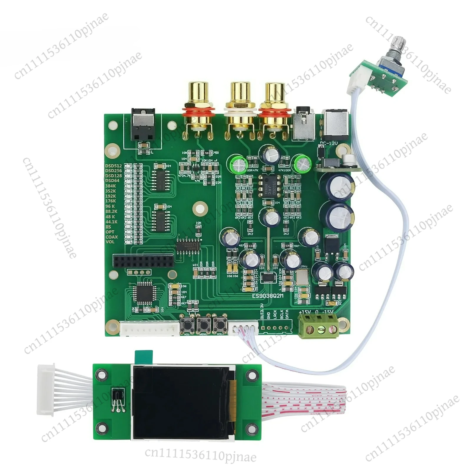 For Wishcolor Sky Song ES9038Q2M DAC Board Decoder Board with USB Input Interface Gold-plated RCA