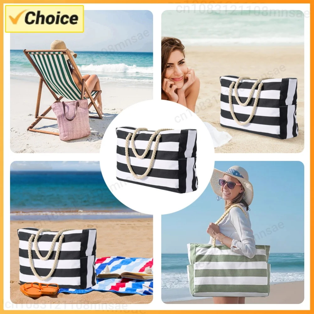 2025 Beach Handbag Fashionable Versatile Shoulder Bag Large Capacity Simple Commuter Tote Bag Waterproof Swim Pool Bag for Women