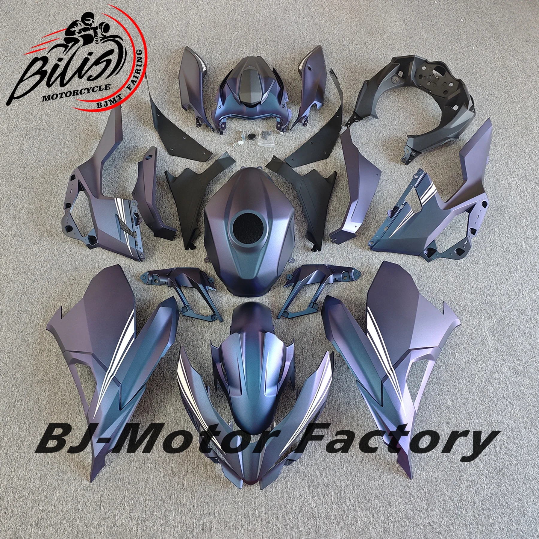 دراجة نارية لـ Kawasaki NINJA 400 EX400 2018 - 2023 مجموعة هدايا كاملة ABS حقن البلاستيك الأسود NINJA400 هيكل السيارة القلنسة