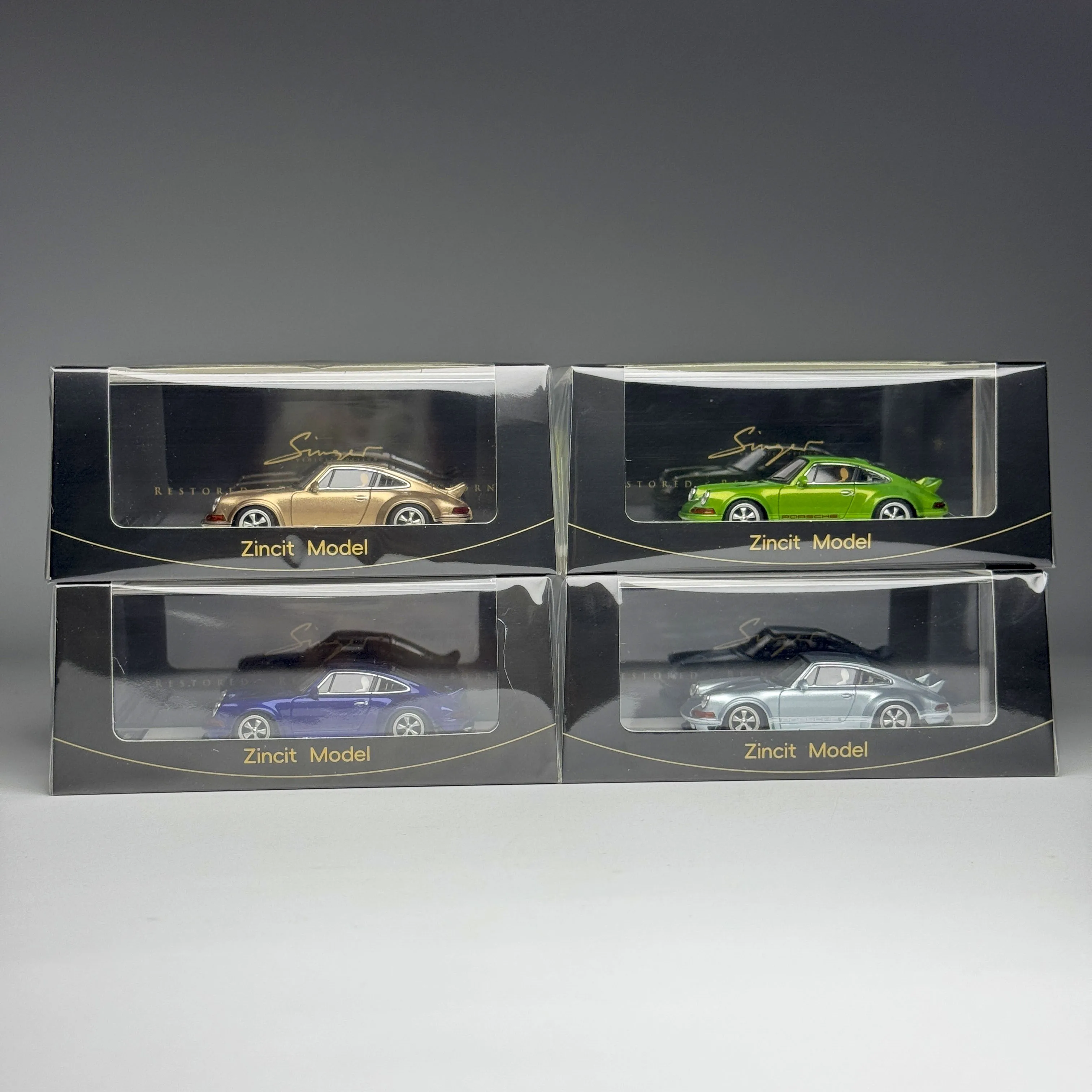 In stock 1:64 new product - 911 964 singer DLS alloy die-cast car model, limited edition, gift, high-end decorative item,
