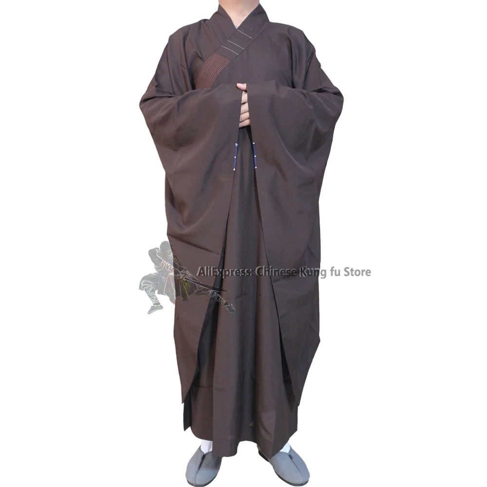 Extra-wide Sleeves Buddhist Robe Shaolin Monk Dress Zen Masters Gown Shaolin Kung fu Suit Meditation Uniform