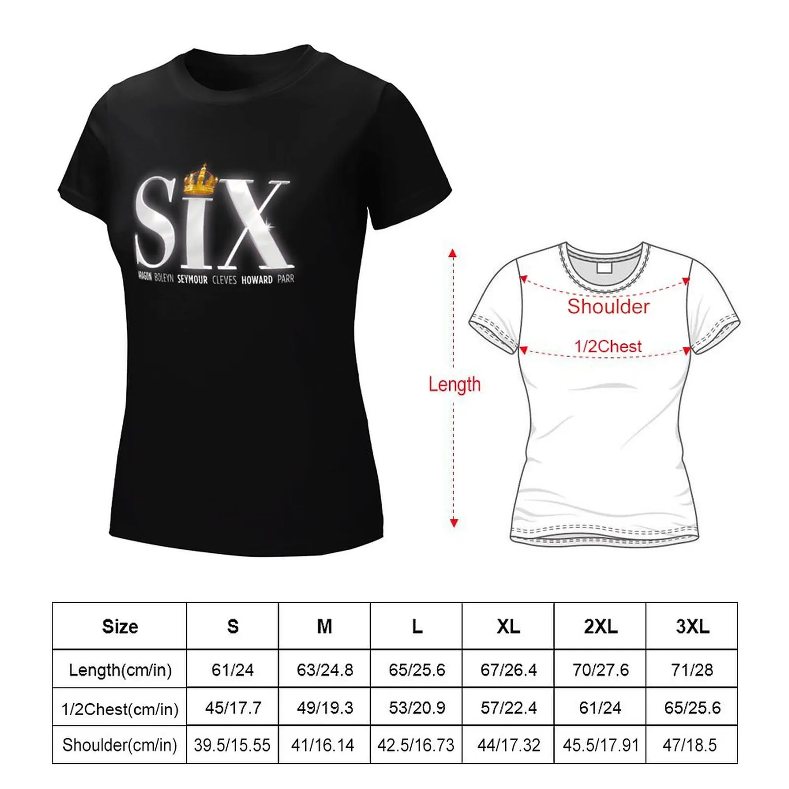 Six the Musical Logo Classic T-Shirt hippie clothes summer top Woman clothes