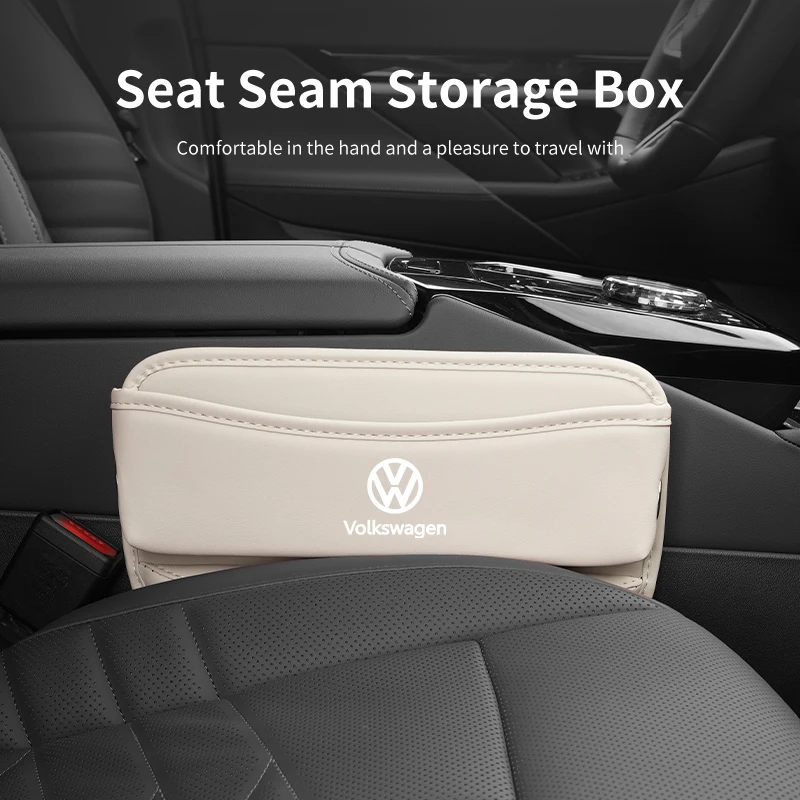 Car Seat Gap Organizer Console Side Crevice Storage Box For VW R Polo Golf Passat mk5 Scirocco Jetta GTE GTI Tiguan CC T-ROC Sha