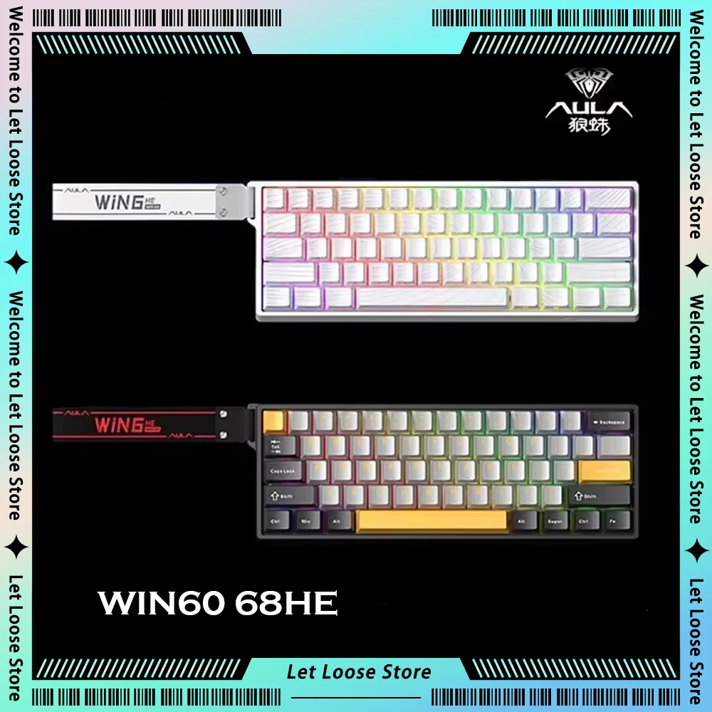 AULA Win60 68He Magnetic Switch Mechanical Keyboards RGB Low Delay Hot-Swap 8k Wired Customize Gaming Office Esports  Keyboard