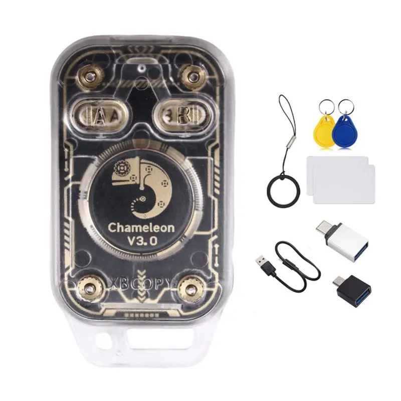 Chameleon V3.0 RFID Smart Chip Reader Emulator 125K 13.56M ID IC Tag Copyer +2XUID Keychain/CUID Card NFC Read Writer
