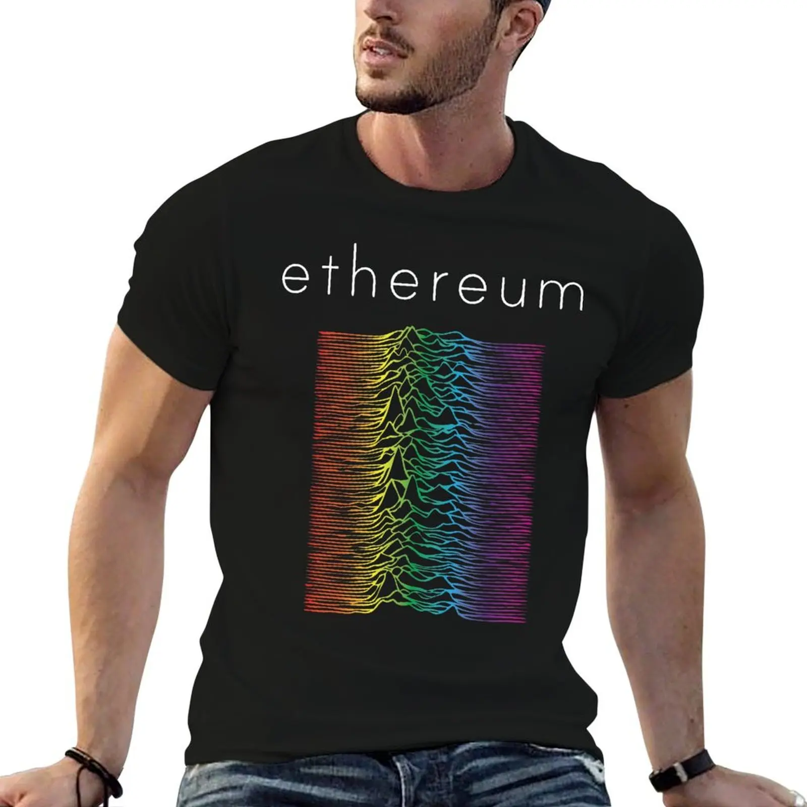 T-shirt décontracté Ethereum Rainbow pour Halloween