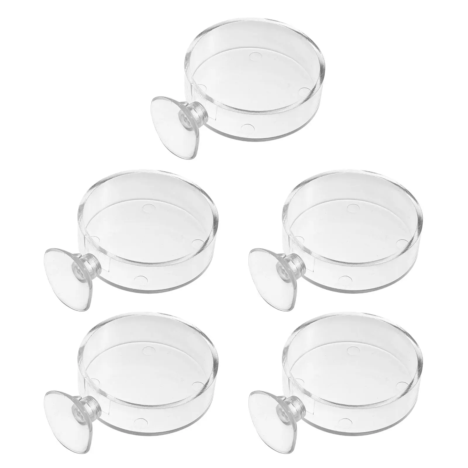 

5 Pcs Aquarium Aerial Feeding Bowl Auto Fish Feeder Tank Spawning Nest Acrylic Cup