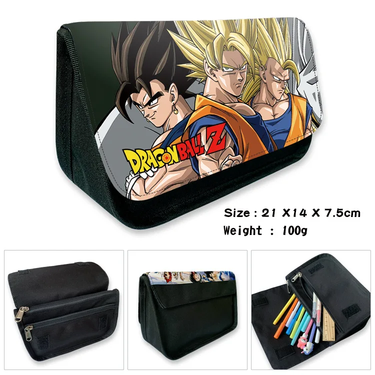 15 types Anime Dragon Ball Z Pencil Bag Cartoon Primary School Student Pencil Large-capacity Case Multi-layer School Supplies