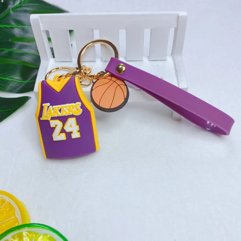 Keychain Kobe-Bryant Basketball Star Keychain Metal Kobe Jersey Keyrings Basketball Key Accessory Memorial Gifts