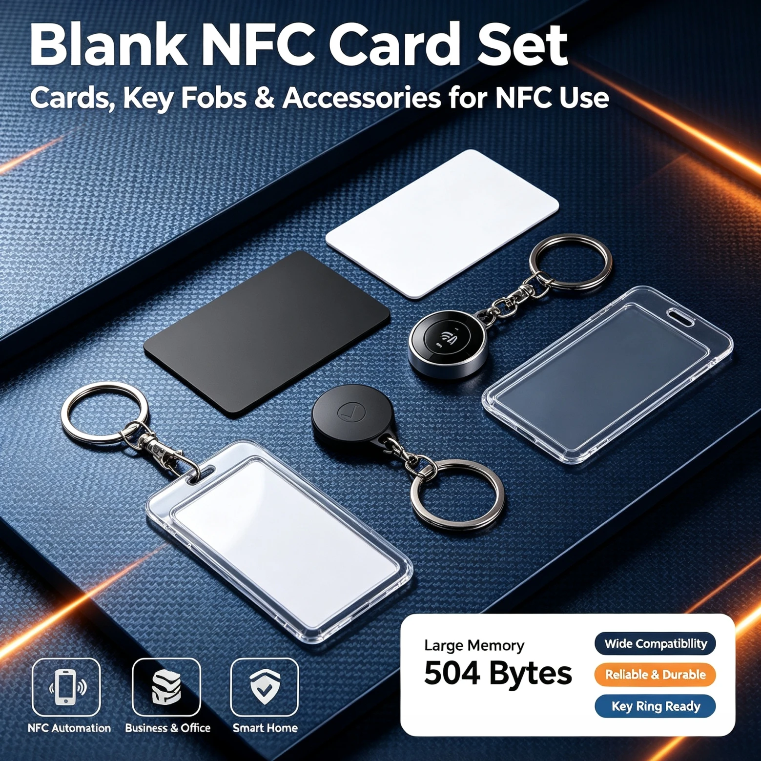 DIXSG 10-20PCS NFC215 Black Cards Rewritable NFC Ntag215 PVC Cards Blank Programmable NFC Business Card Chip 504Bytes