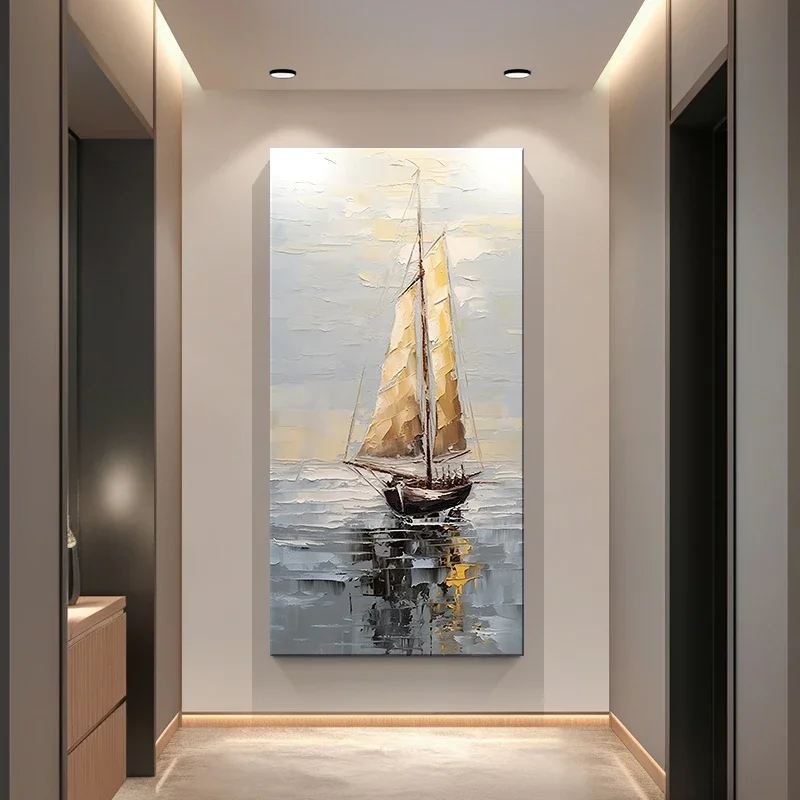 Entrance decorative painting corridor aisle three-dimensional sandstone abstract mural