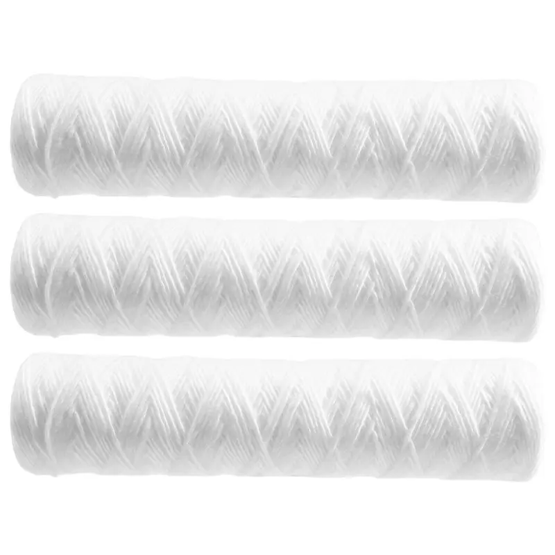 B51CNEW! 3Pcs Water Purifier 10 Inch String Wound Filter Cartridge 5 Micrometre PP Cotton Filter Sedmient Filter