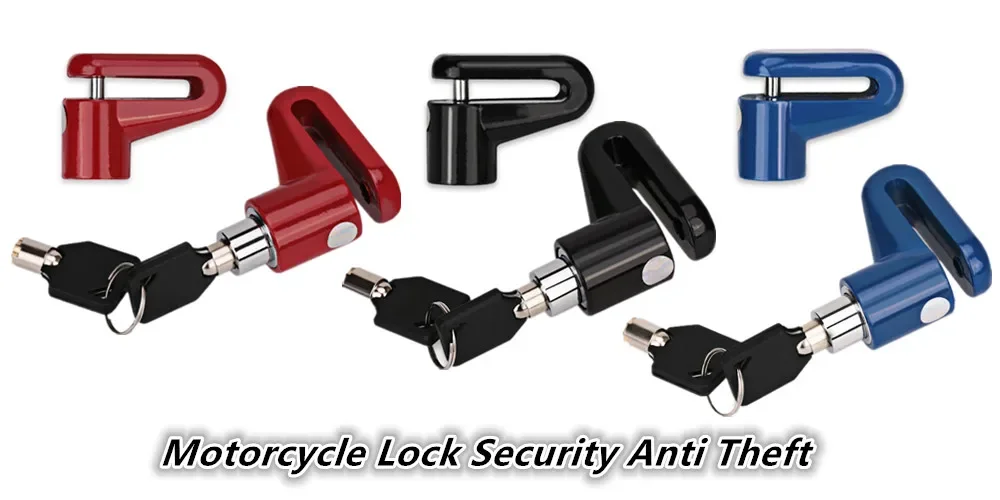 Heavy Duty Motorcycle Disc Brake Lock Anti-Theft Wheel Lock with 2 Keys for Scooter Moped Parking view 6