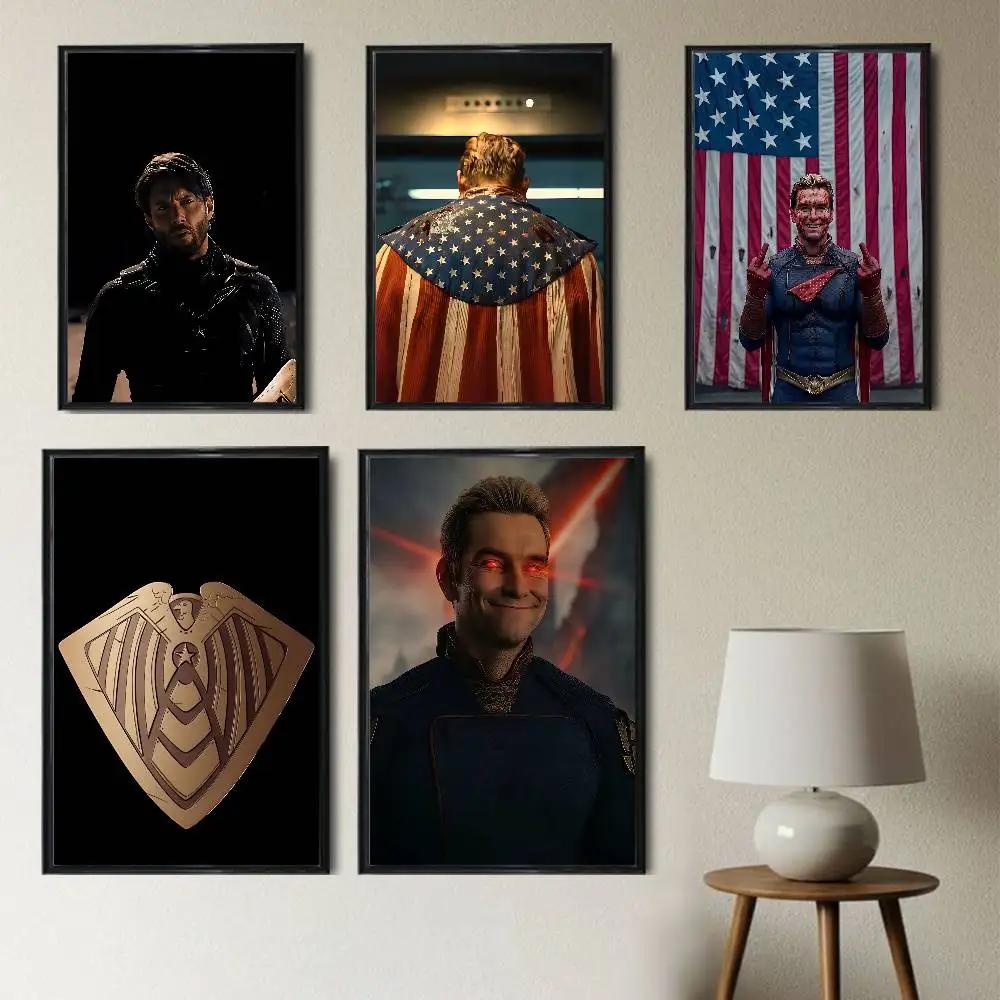 Affiche imprimée sur papier pour la maison, le salon, la chambre, l'entrée, le bar, le café, la décoration, avec motifs Laser eye, Homelander, Superpower, Soldier Boy