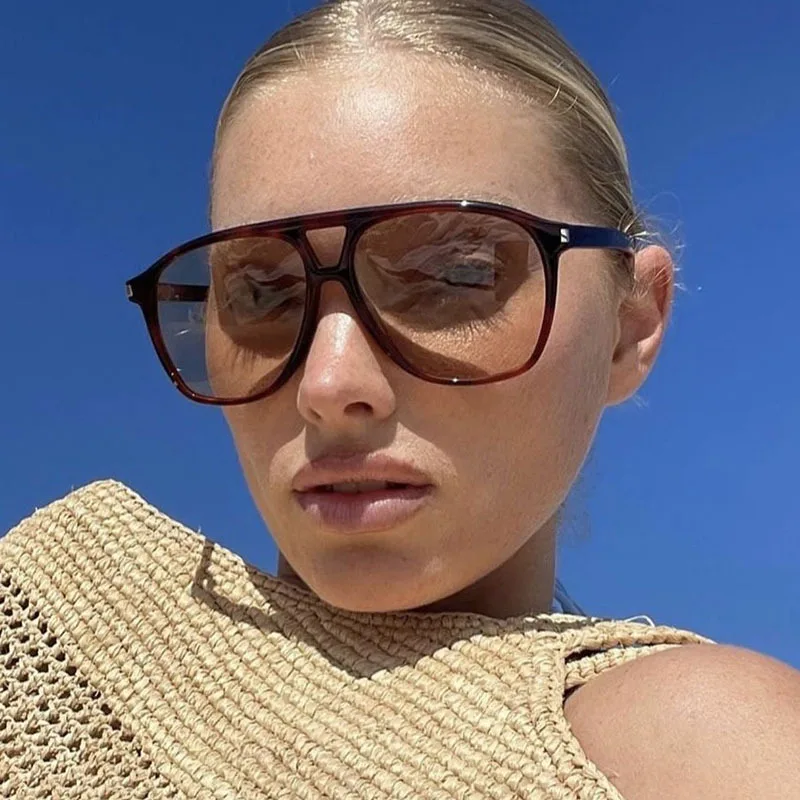 Luxury Brand Designer Big Frame Pilot Sunglasses Women For Men Trend Sun Glasses Vintage Punk Shades Popular Eyeglasses UV400