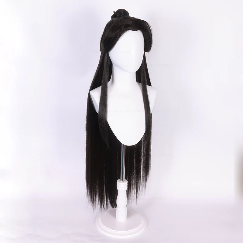 Anime Heaven Official's Blessing Cosplay Xie Lian Wig Black Hair Tian Guan Ci Fu Hanfu Wigs XieLian Cosplay Wig + Wig Cap