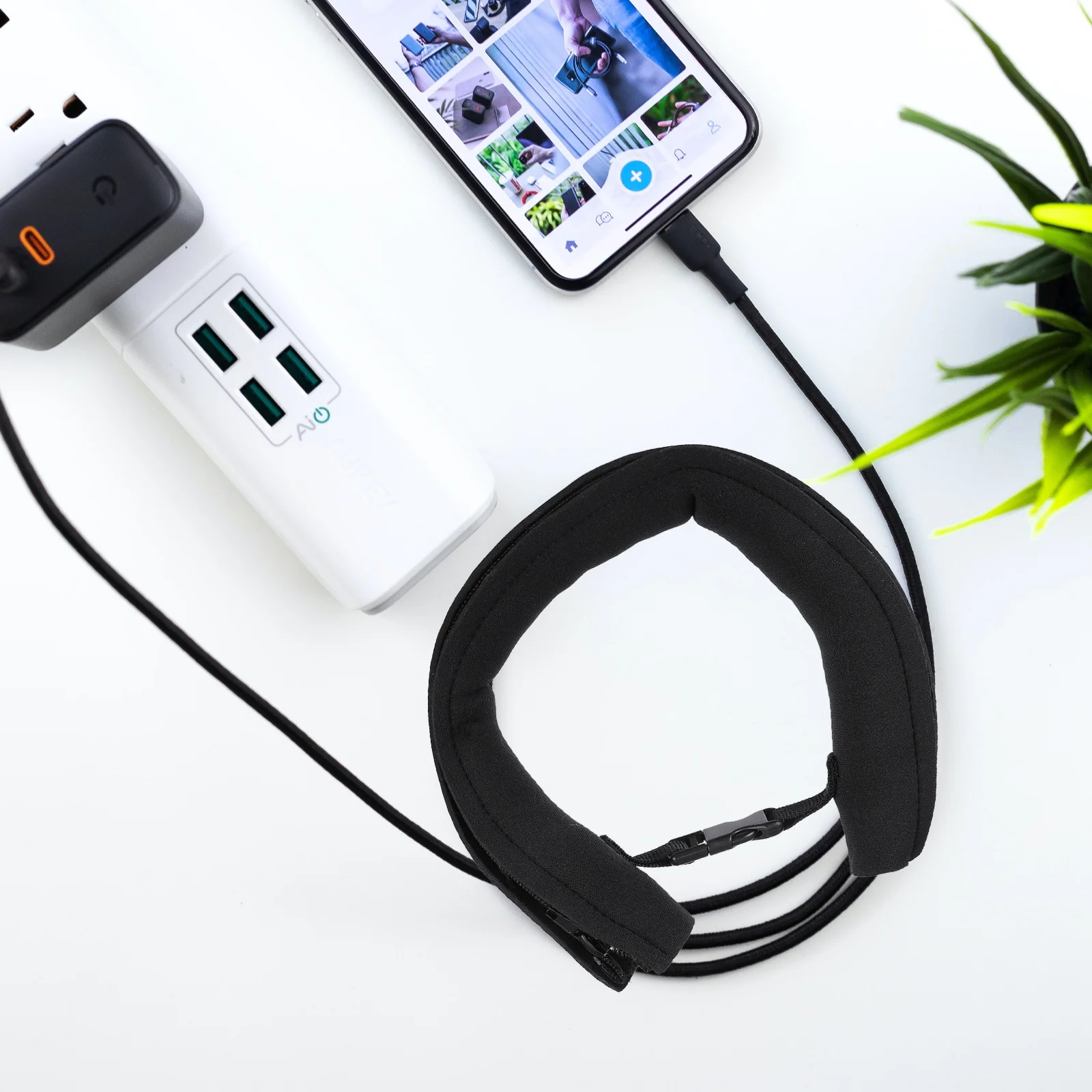 4pcs Neoprene Cable Sleeves Zipper Wire Organizer Sleeve For Cord Management Cable Protector Storage Bag Smooth Stretchy