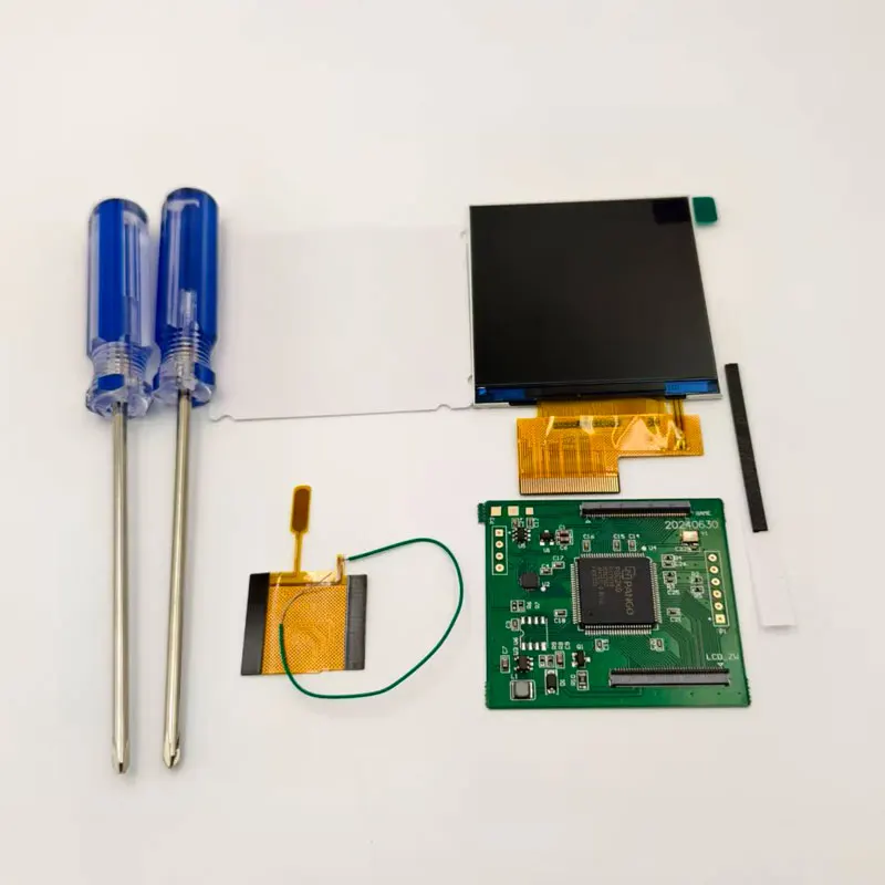 شاشة GBP LCD جديدة سهلة التركيب مقاس 2.6 بوصة شاشة LCD عالية السطوع IPS بالحجم الأصلي لجيب Gameboy مع مفك براغي