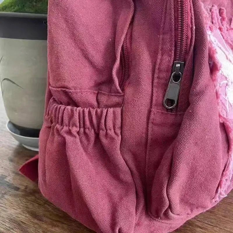 Patchwork Vintage Butterfly Bone Backpacks Casual Y2k Aesthetic Ins Women Preppy Bags Fashion Chic Students All Match Schoolbags