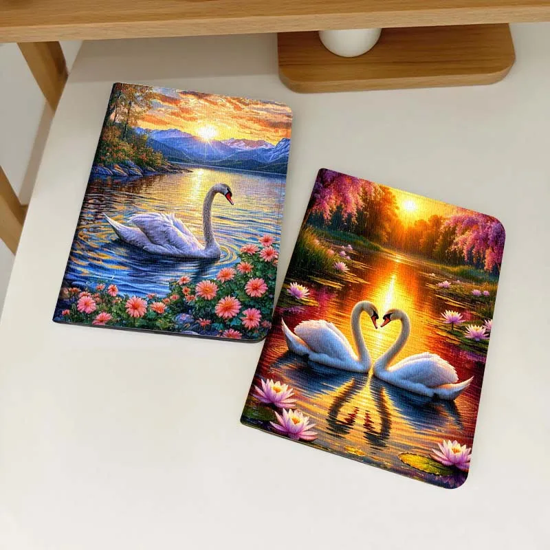 

Swan Sunset Lake Lotus For Samsung Galaxy Tab S6 S8 S9 S10 Lite FE 10.4 11 Inch 2022 2024 Tablet Case