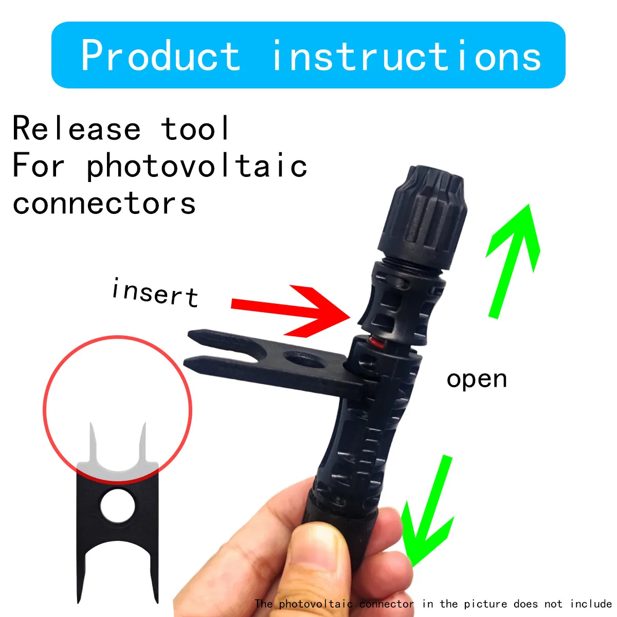 Solar Disconnect Tool Wrench for 1500V Connector PV Cable In-Line Fuse Key Separat Release Spanner Removal Prise Open Unlock