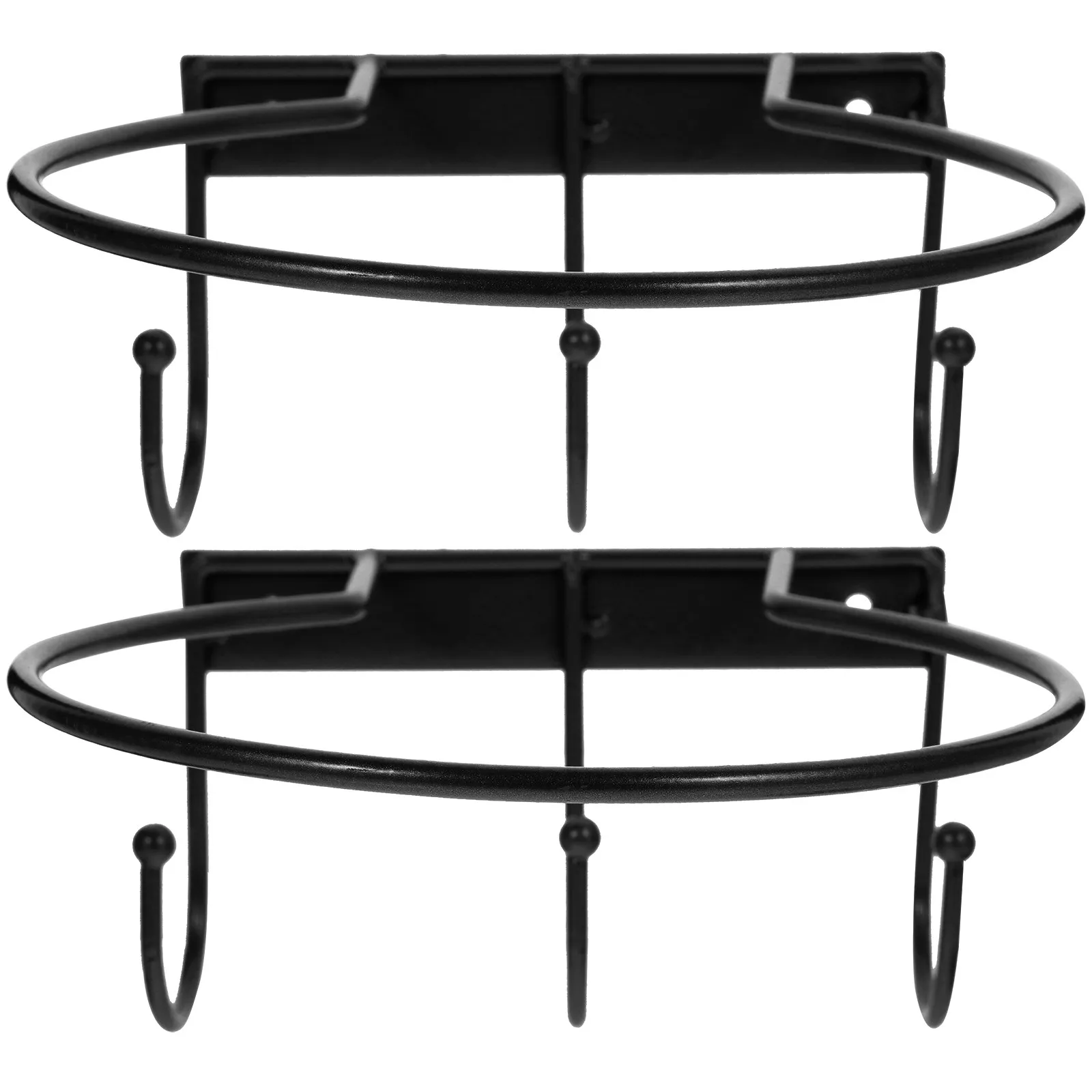 2Pcs Wall-Mounted Basketball Display Shelf Iron Soccer Stand Multi-Purpose Balls Holder for Home Gym Exhibition Hall Clean