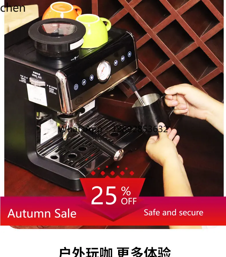 

Coffee machine household semi-automatic small commercial grinding machine