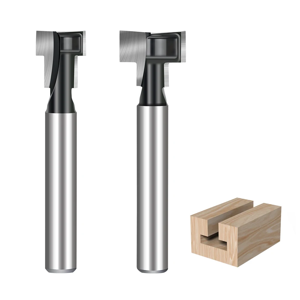 Schlüssel loch fräser 6/8mm Schaft T-Schlitz Fräser Sechs kant schraube Schlüssel loch Hartmetall Schaft fräser für Holz bearbeitungs werkzeugs atz – Detail 4