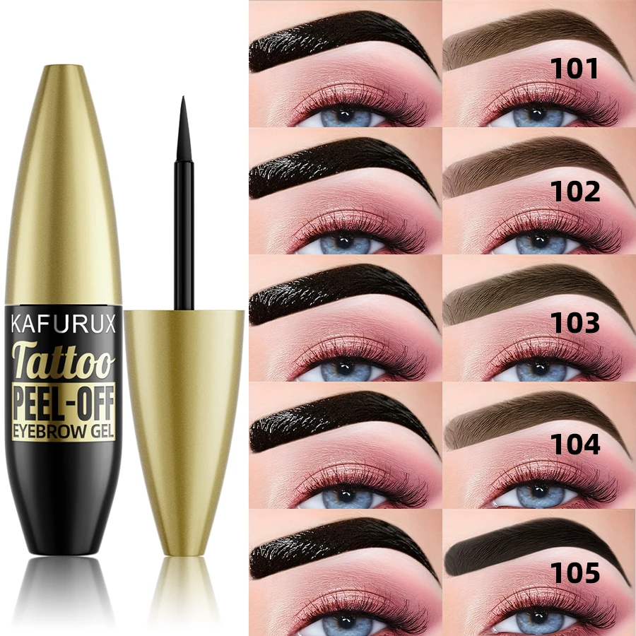 1 Stück abziehbare Augenbrauen-Gel-Tönung, semi-permanente Augenbrauen-Tönung, wasserdicht, transferfest, für vollere, definierte, aussehende Augenbrauen, Make-up-Geschenke
