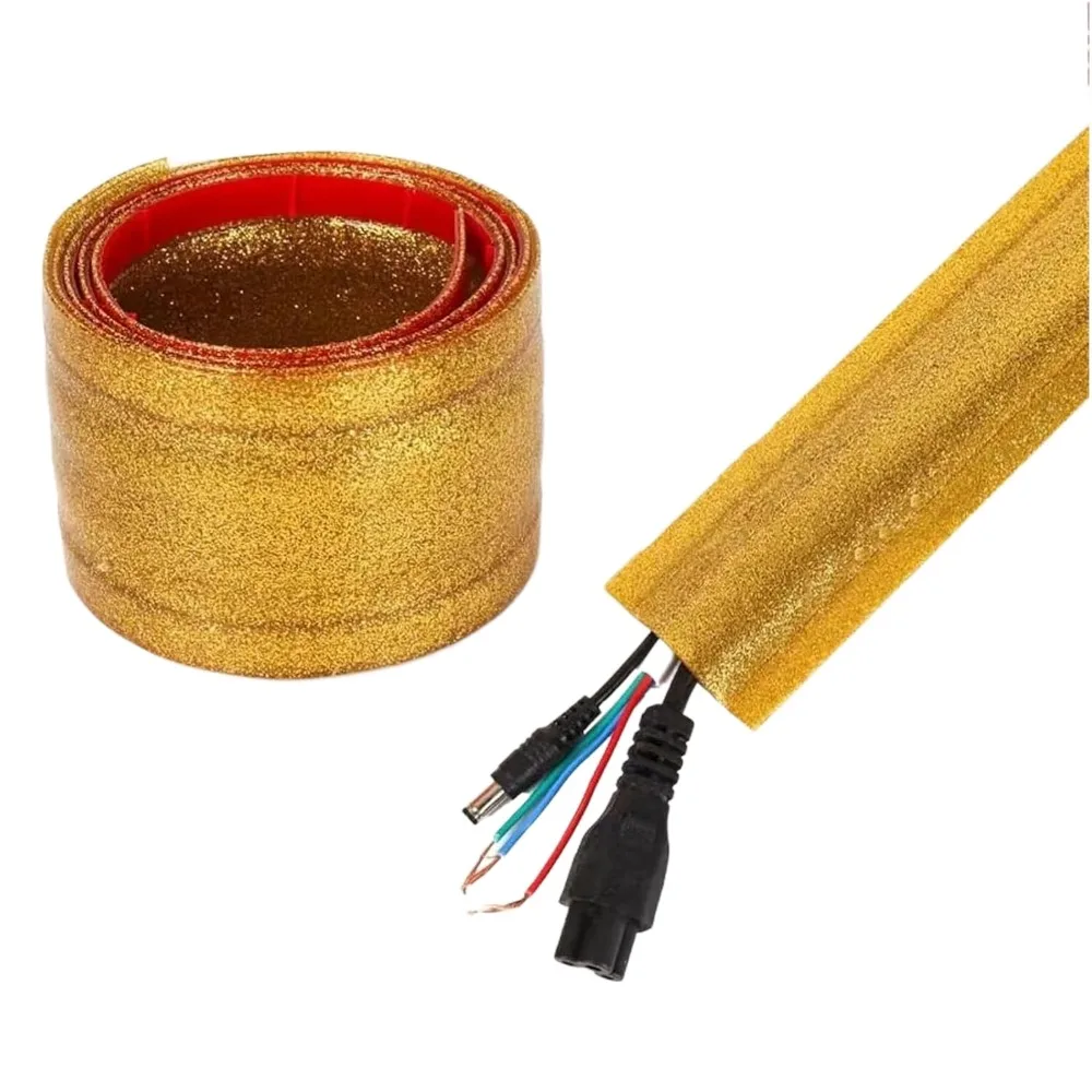 

High Quality PVC Floor Cable Cover 1m Soft Wall Wire Concealer Universal No Drill Cable Protector Home Office