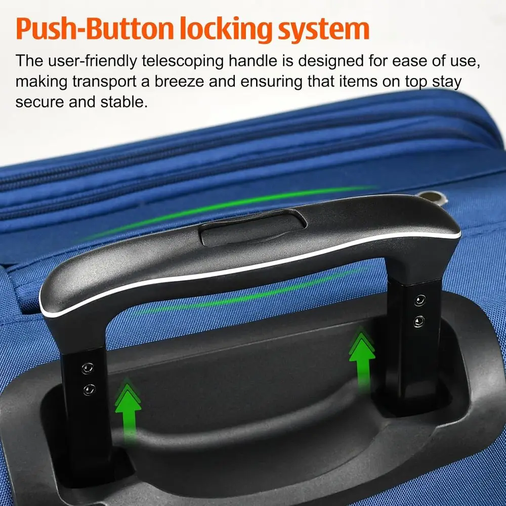 Bagagem giratória extensível 28 Softside Navy com grande capacidade