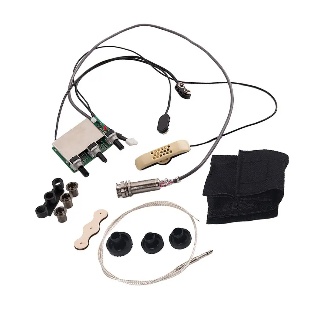 

Sound Hole Piezo Pickup EQ Preamp System for Acoustic Guitar