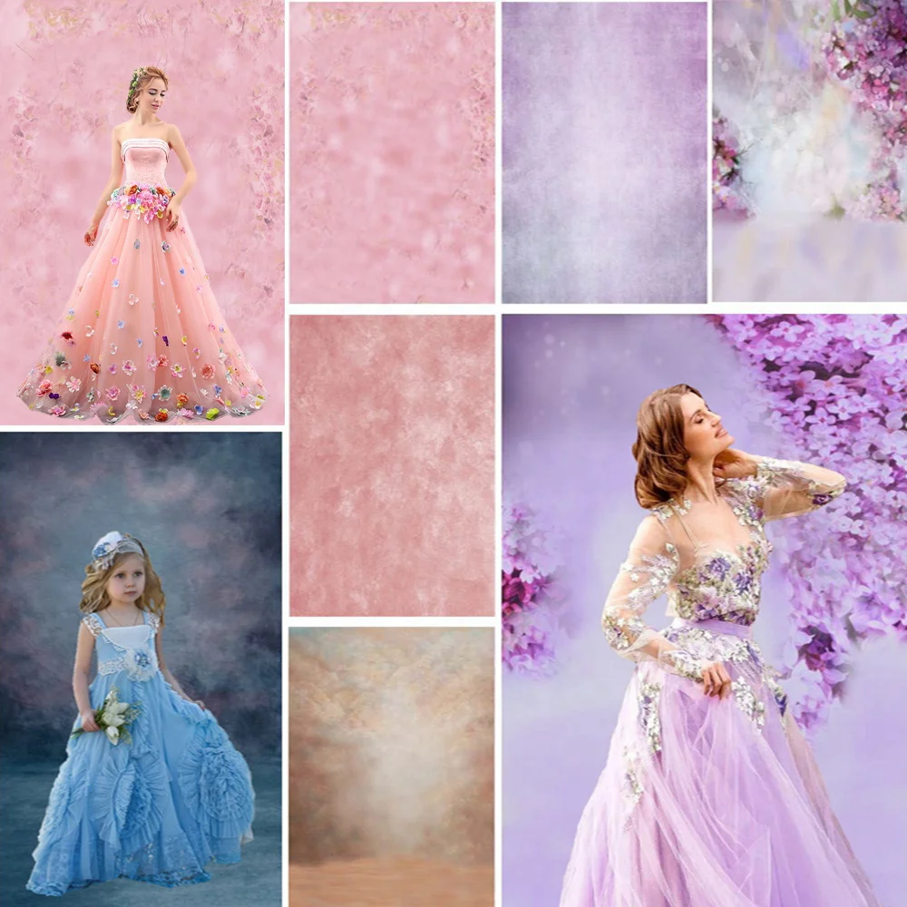 

Abstract Flowers Solid Color Photography Backdrop Baby Kids Adult Pregnant Wedding Bride Art Portrait Professional Background