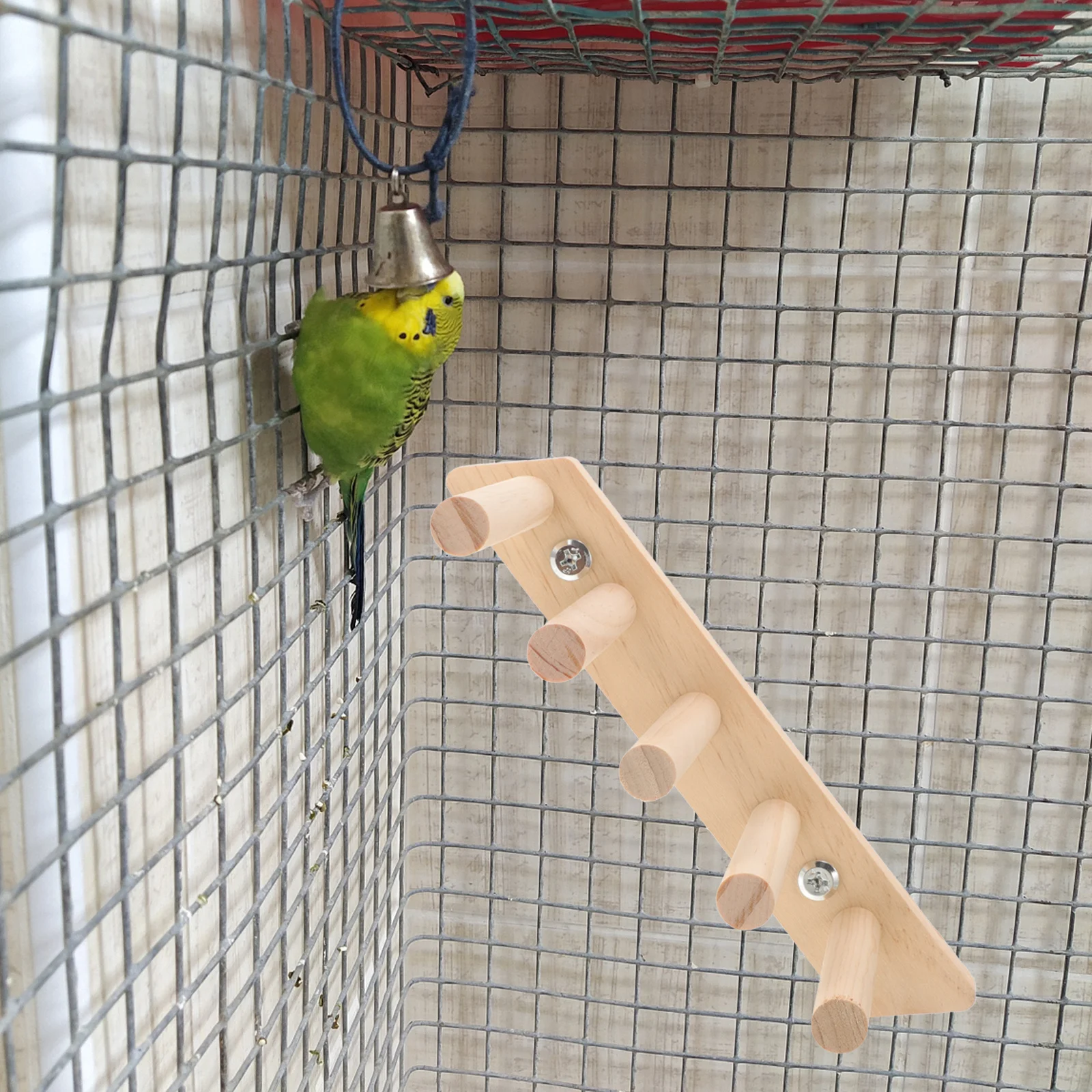 

Wooden Perch Stand Natural Wood Parrot Perch Ladder For Cage Bird Step Ladder For Parakeet Finch Budgie Grinding Claw Stick Bird