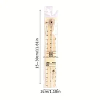 30cm Acrylic Transparent Folding Ruler Students Stationery Drawing Measuring Tools Straight Rulers With Small Protractor 4