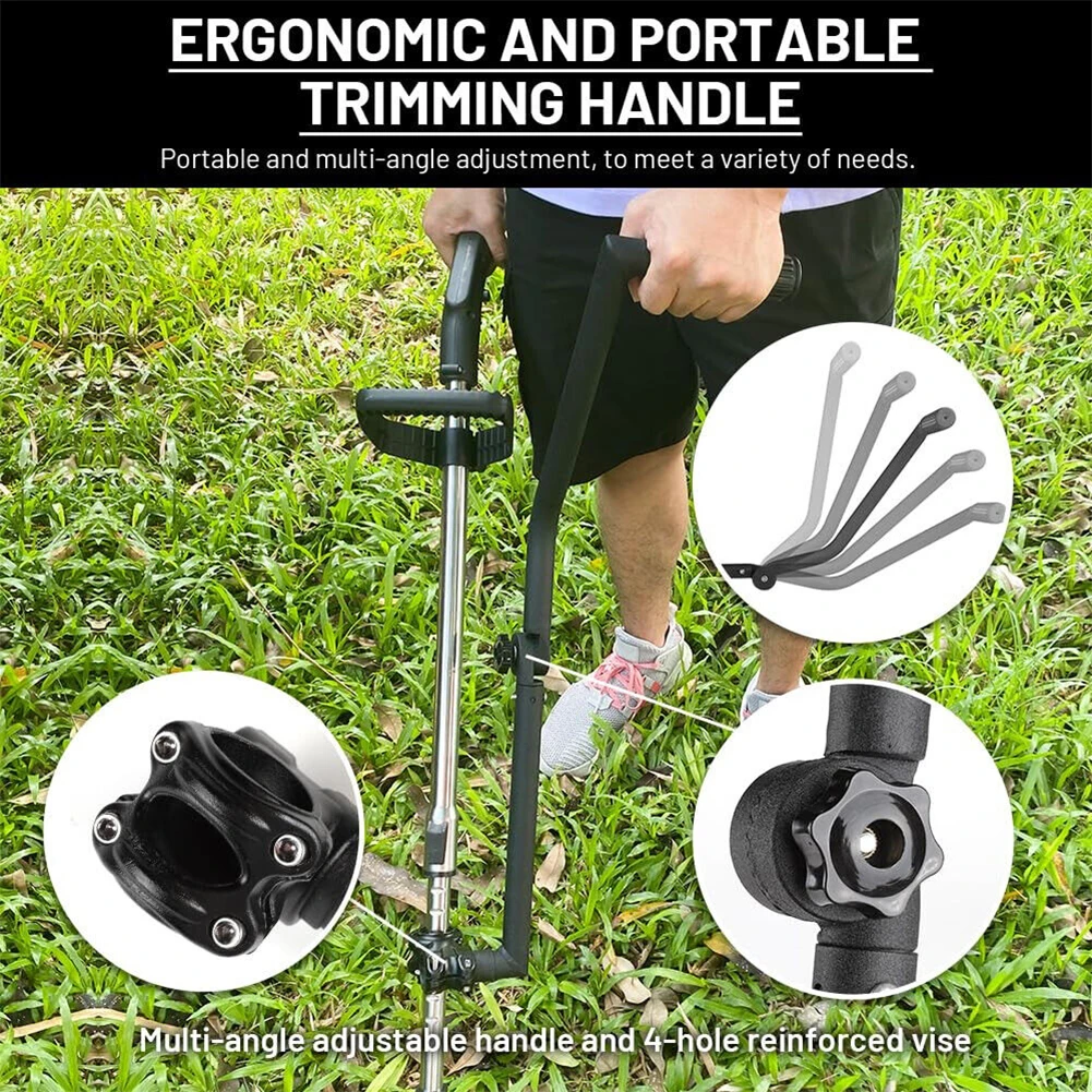 Lawn Trimmer Handle Ergonomic Extension Trimmer Grip With Adjustable Angle garden Weeder Lawn Mowers Handle Replacement Parts