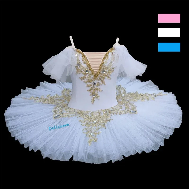 

COSda@Girls Professional Tulle Swan Lake Pancake Tutu Adult Kid Child Ballet Dress Ballerina Dance C