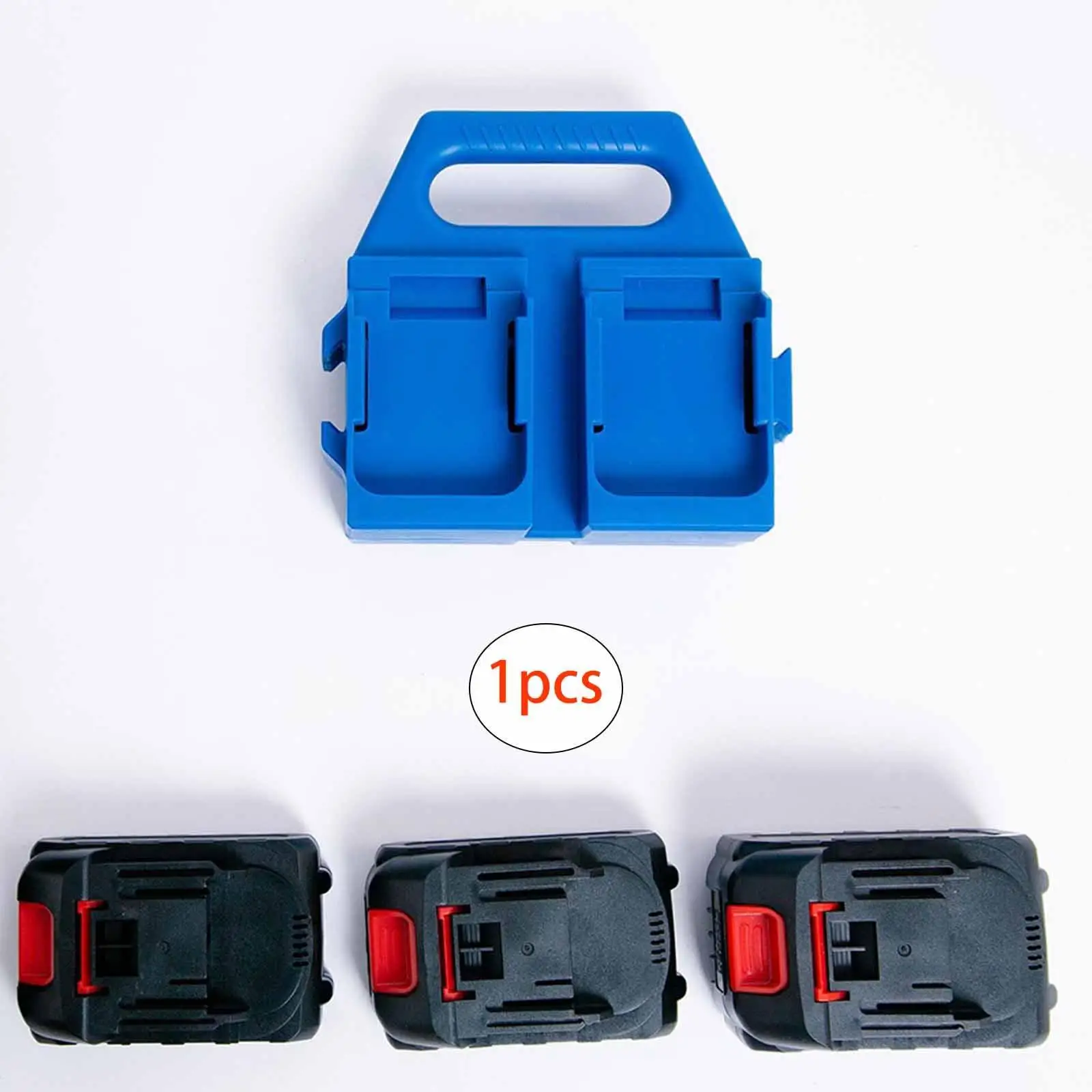 Battery Storage Bracket Sturdy Portable Rustproof Battery Storage Shelf Tool Organizer 4 Slots for Home Garage Workbench