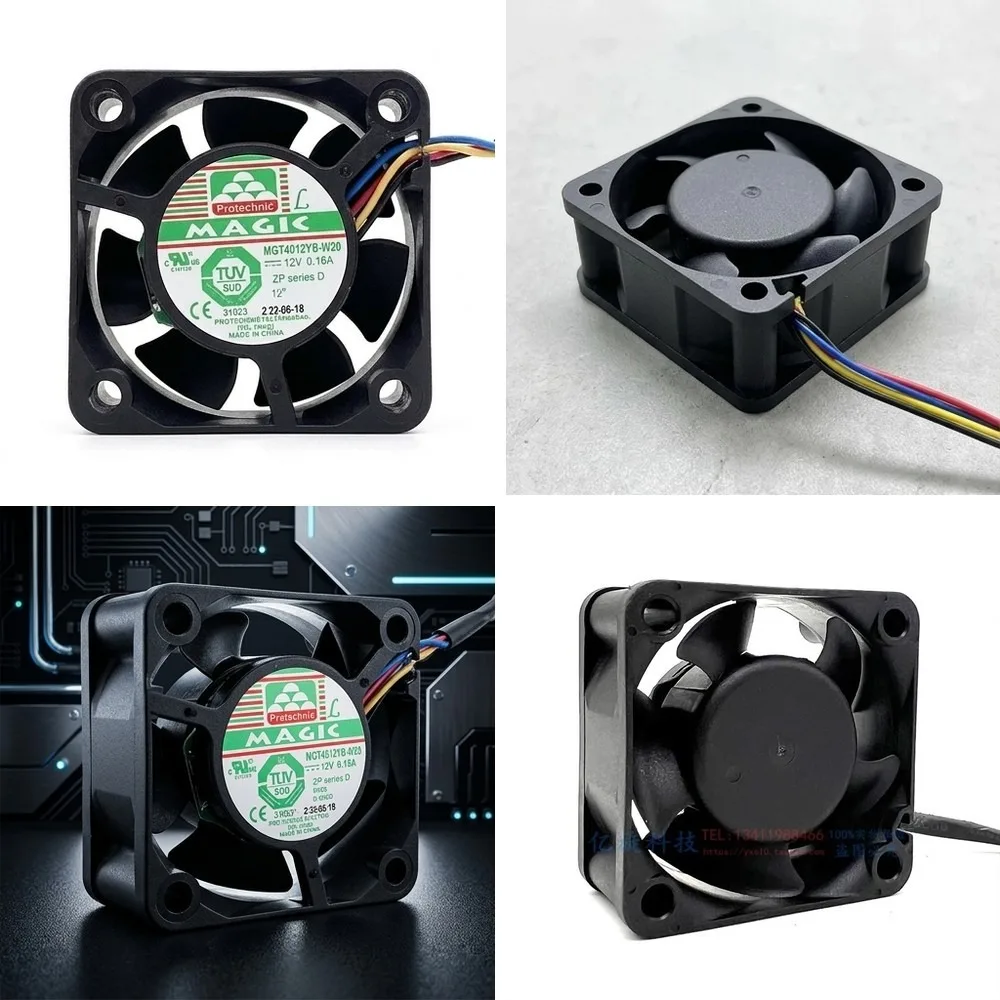 

For MAGIC MGT4012YB-W20 4020 DC12V 0.18A 4CM 4-Wire Cooling Fan