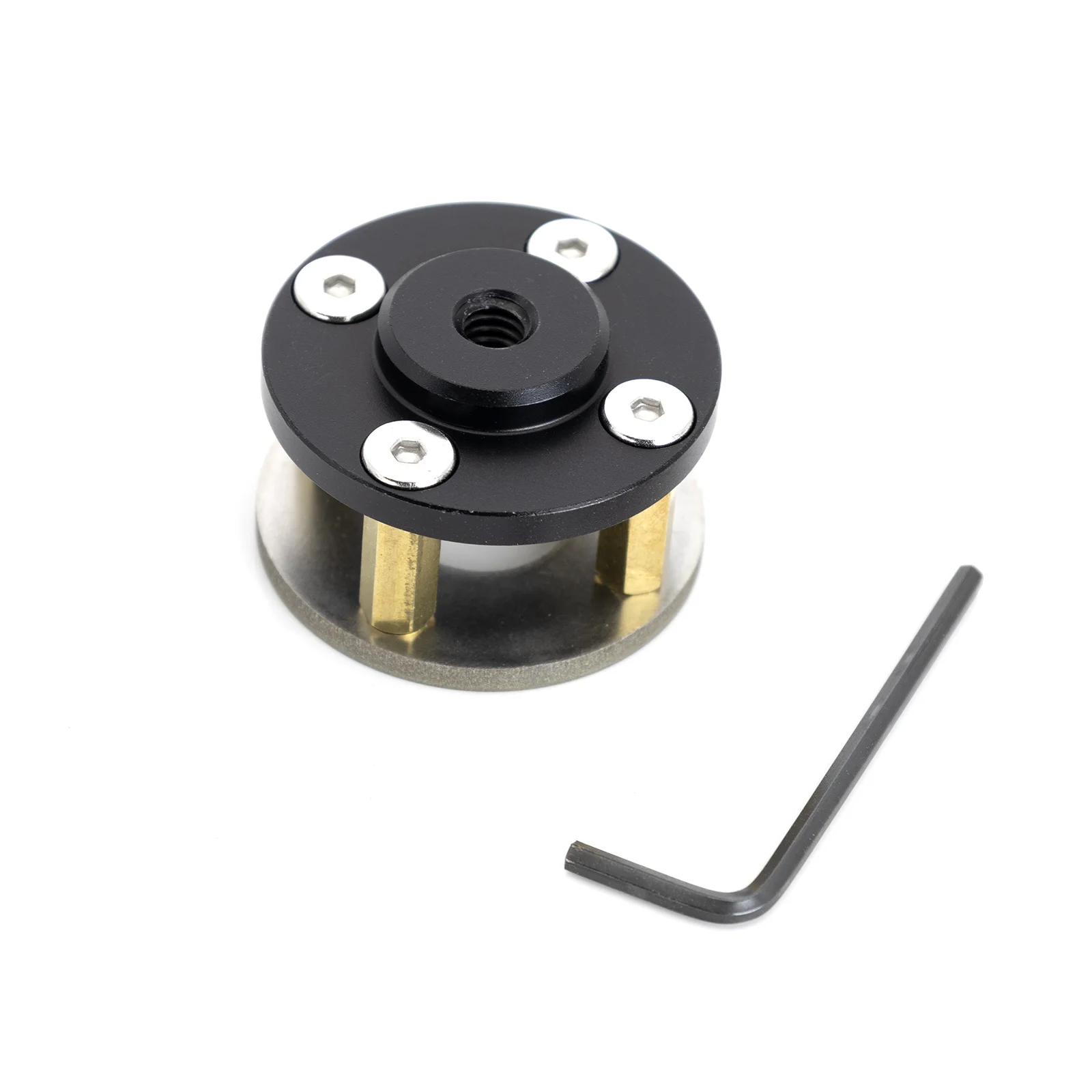 BR-01 Low-Profile Tripod Antenna Adapter Base Heavy Duty Metal Antenna Mount Compatible with PL-259 for Yaesu Icom Kenwood