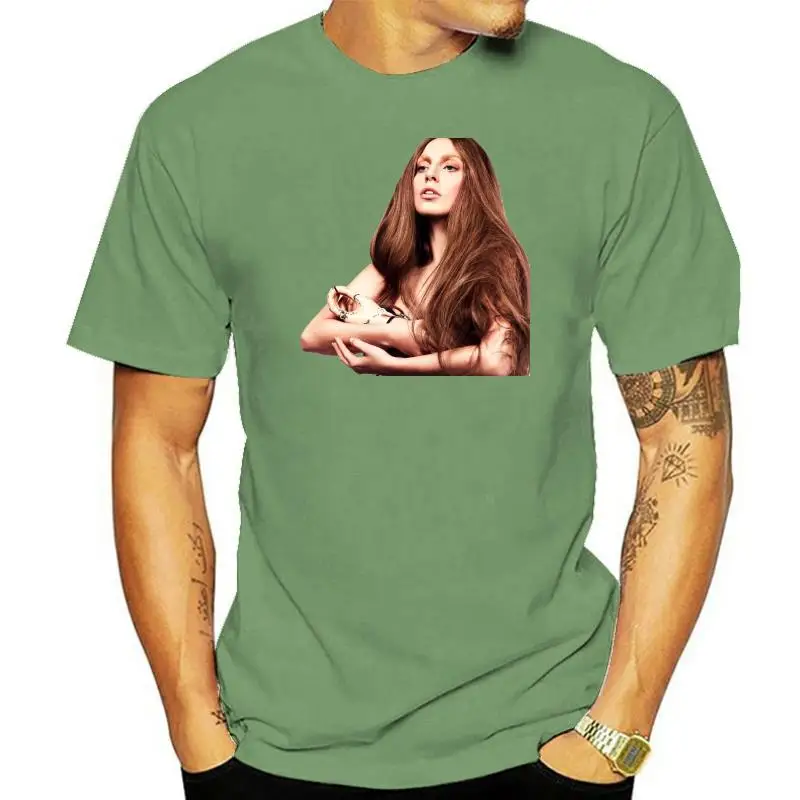 Lady Gaga Cradle Pic Artpop Adult White T Shirt New Unisex Loose Fit Tee Shirt