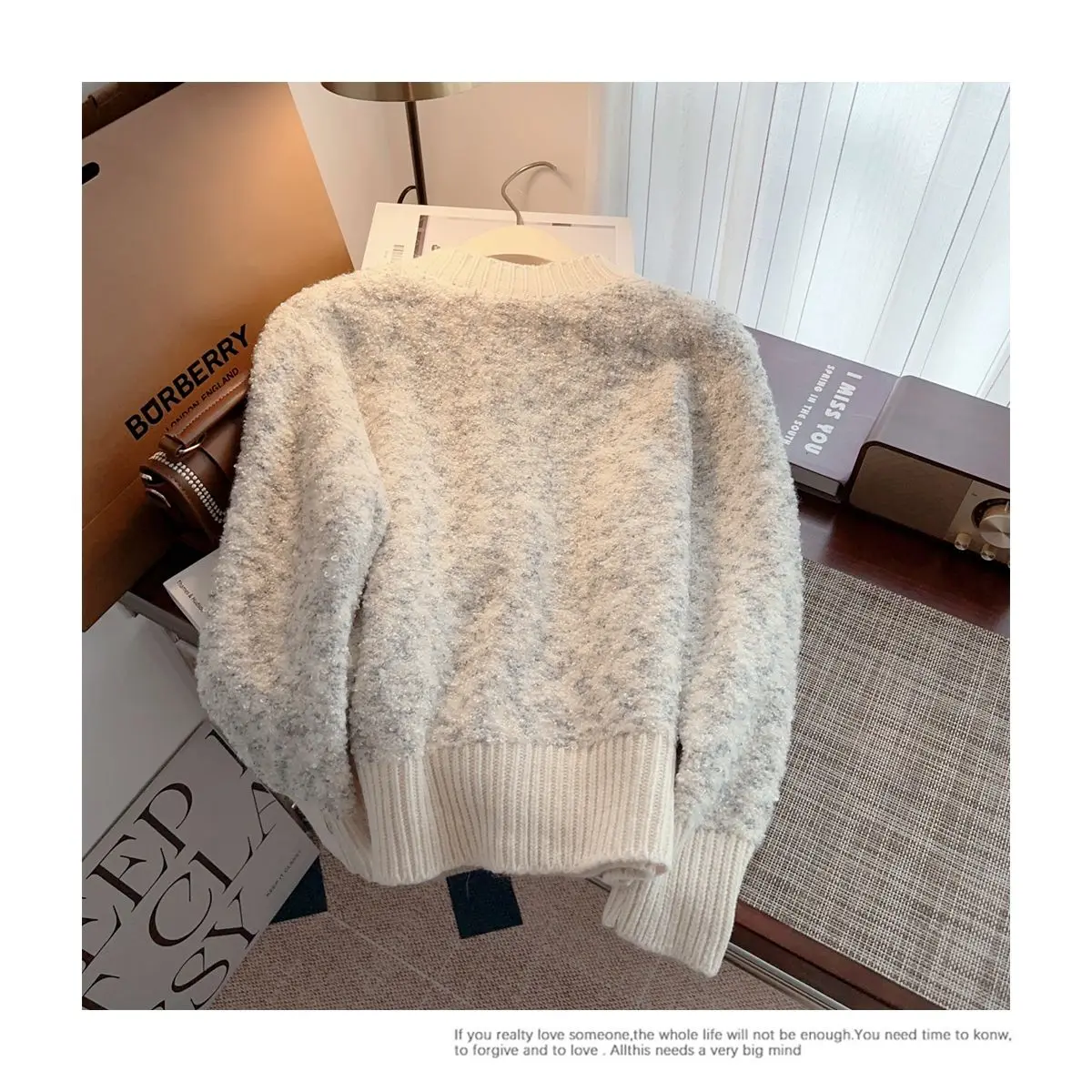 French Style Sweater Jacket for Women New Autumn and Winter Thick and High-end Super Beautiful Knitted Cardigan Top