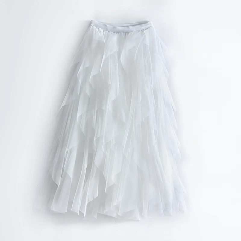 Half length skirt for women in spring and summer 2024  new multi-layer cake skirt fluffy long skirt super fairy style