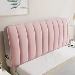 Four Seasons Soft Baby Velvet Bedside Cover Home Cotton Interlayer Headboard Back Cushion Dustproof Bed Head Protective Cover