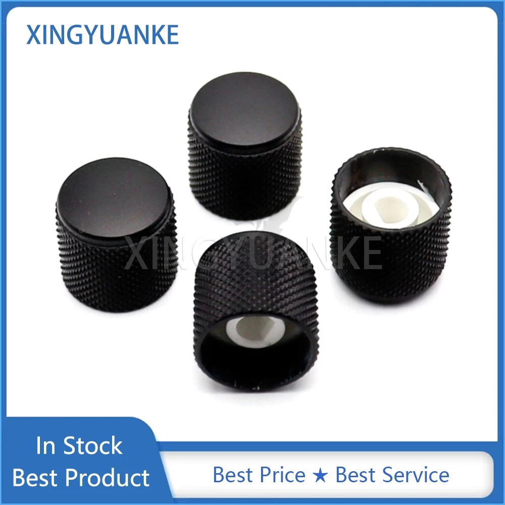 2PCS 19*18MM Aluminum Alloy Potentiometer Knob Cap No Indicator Metal Cap Electronic Electrical Volume Knobs D Flower Hole 6MM