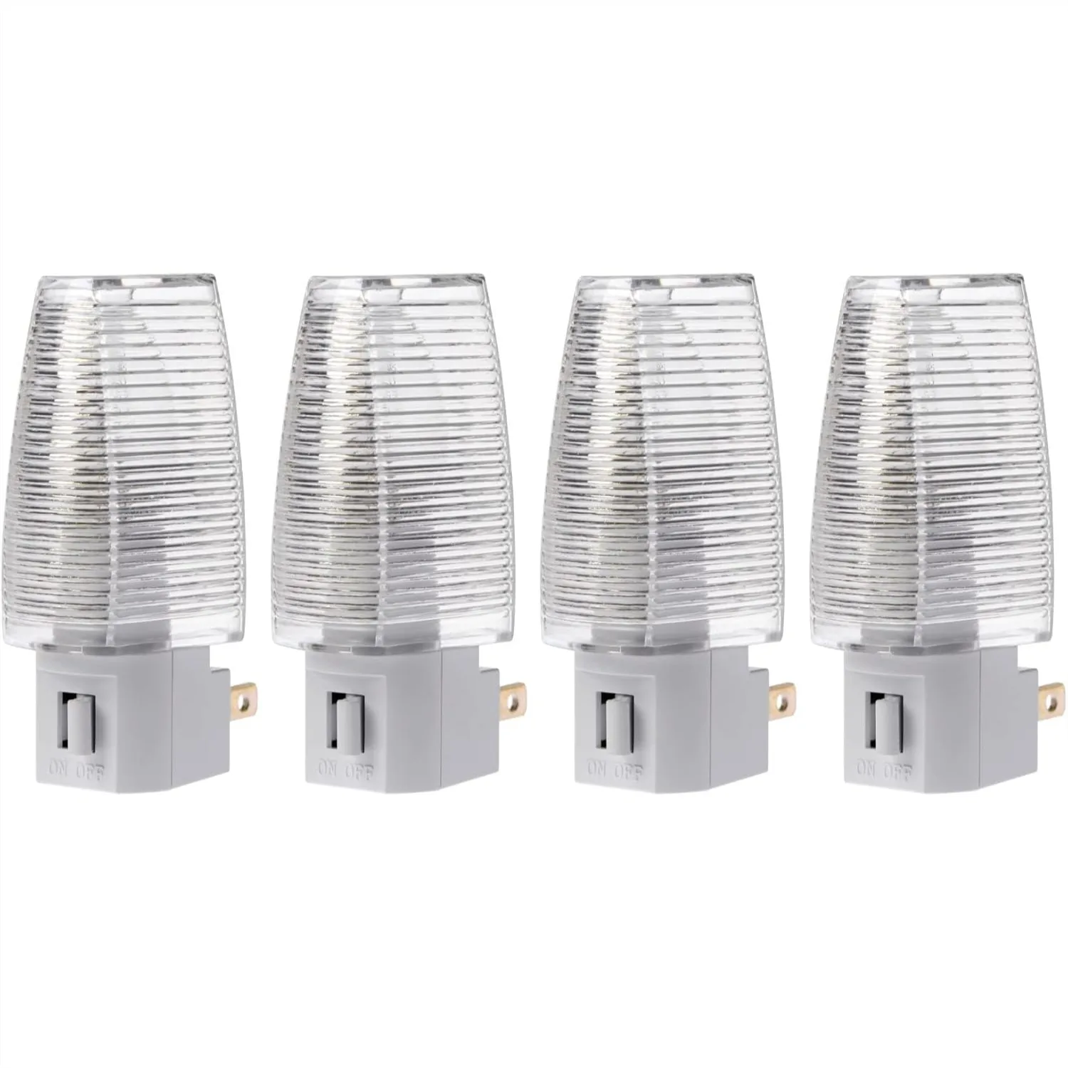 

Plug in Night Light with Manual On/Off Switch for Hallway, Kid's Bedroom, Stairways - 4 Pack