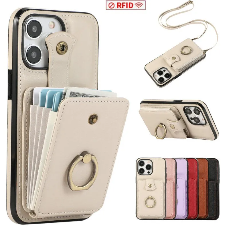 

Чехол для телефона 16 Pro Max iPhone 17, защитный чехол 15 Pro, держатель для карт 12, подставка через плечо