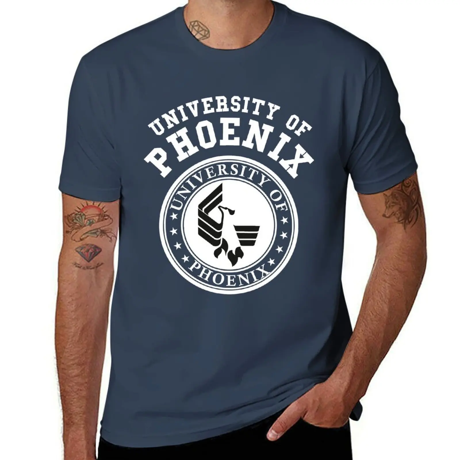 Official university Of Phoenix Shirt american college T-Shirt Retro Style Print Casual Top