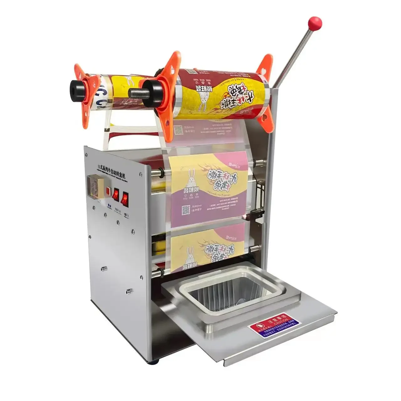 Manual Desktop Fast Food Tray Sealing Machine Tray Sealer Packaging Machine