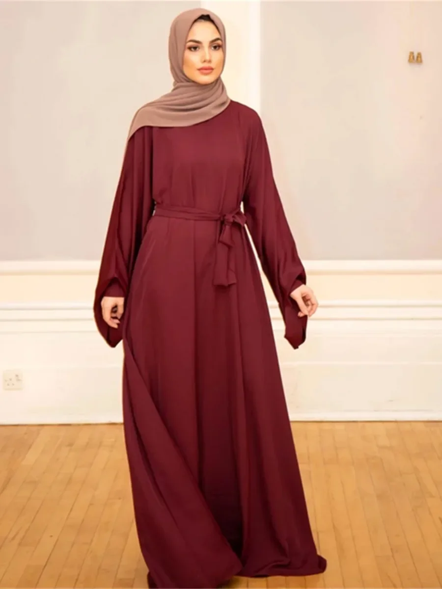 Ramadan eid vestido muçulmano abayas para mulheres mroccan kafan maxi vestidos islâmicos musulman conjuntos djellaba jilbab robe 2024